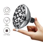 Hand holding shower head. Text: "8 Functions," "Easy To Clean," and "G1/2" Thread.