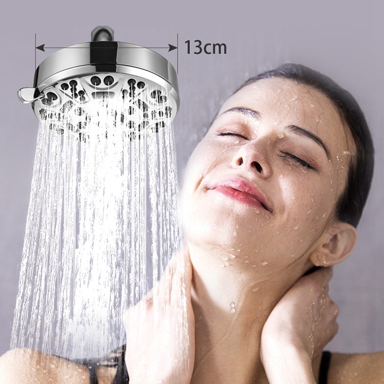 Luxurious 8-Setting Rain Shower Handheld Shower Head-Chrome Finish