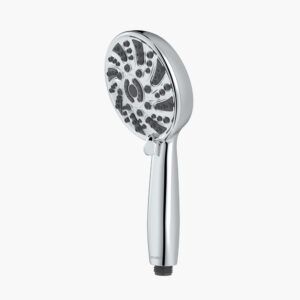 A removable shower head attachment with multiple spray nozzles on a white background.