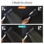 A showerhead is shown with two spray modes: "Mode 1" in the top images, and "Mode 2" in the bottom images.