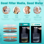Comparison of filter media showing superior filtration with Leelongs filter media versus others for clean, healthy water.