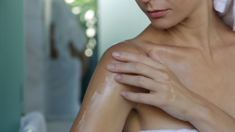 vrouw met een gezonde huid