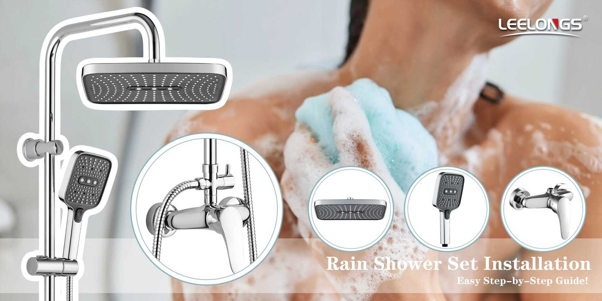 Rain-shower-set-installation