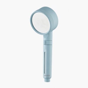 blue shower head