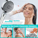 Filterable showerhead, water filtration, clean water, water purification, healthy shower experience.