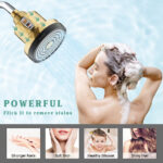 Deepblue handheld shower head with powerful water flow, ideal for removing stains andEnjoying a refreshing shower experience. Perfect for cleaning hair and skin, delivering a strong, soothing water spray in a modern bathroom setting.