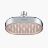 Leelongs shower head with LED lights, modern bathroom fixture, chrome finish, water-saving design.