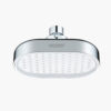 Showerhead with chrome finish and LED lighting, modern bathroom fixture design, water-saving shower head, durable and stylish bathroom accessory, luxury home improvement product.