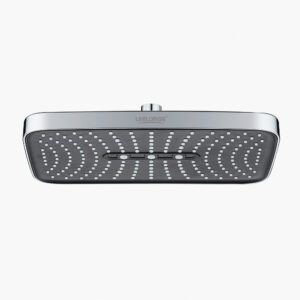High-tech modern shower head with LED lighting, stainless steel finish, eco-friendly design for luxurious bathroom upgrades.