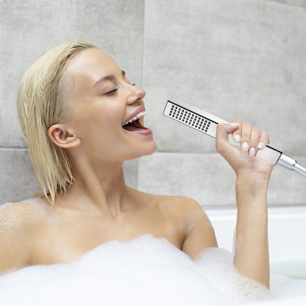 Modern luxury rainfall showerhead for a spa-like bathing experience, featuring sleek design and water-efficient technology for relaxing showers.