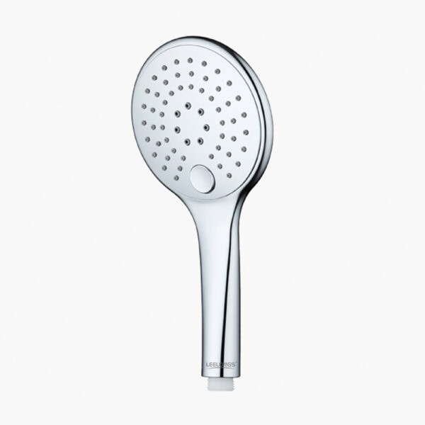 High-quality chrome hand-held rain shower head for luxurious bathroom experience. Features multiple spray settings, easy installation, and durable design for relaxation and comfort.