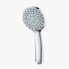 High-pressure round hand shower for water conservation and customizable spray patterns.