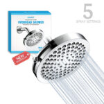 High pressure rain showerhead with multiple spray settings for a luxurious shower experience. Durable chrome finish, easy installation, and adjustable angles for maximum comfort.