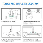 Elegant high-pressure rain showerhead with multiple spray functions for a luxurious bathroom upgrade. Designed for easy installation and optimal water flow, enhancing your shower experience.