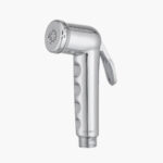 A sleek, modern bidet spray gun made of durable ABS plastic, designed for toilet hygiene. Features a self-cleaning nozzle and ergonomic handle for easy use and maintenance.