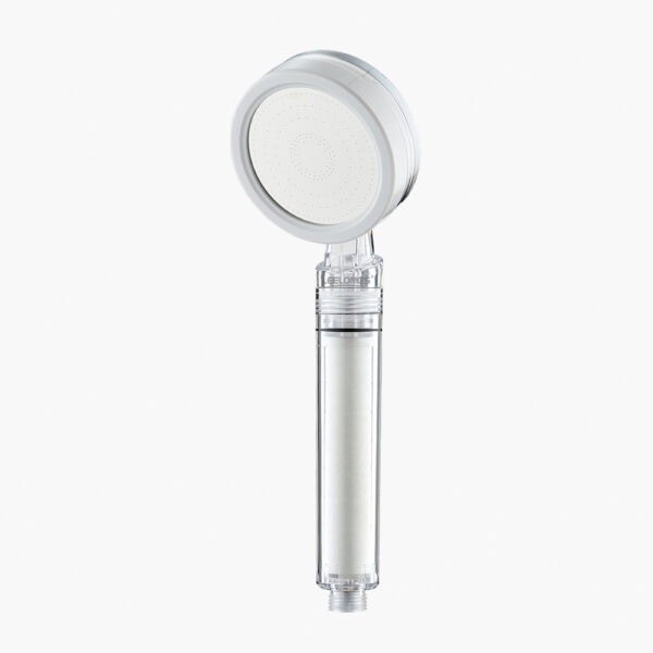 High pressure filter shower head for water purification, featuring a sleek design and easy installation, ideal for improving water quality in your shower.