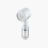 Compact travel hand shower with integrated PP cartridge filter for clean, filtered water during showers.