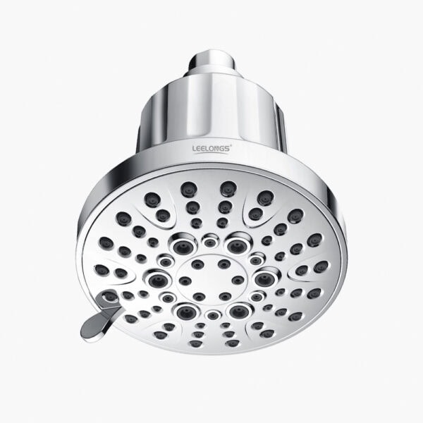Close-up of Leelongs multifunctional water purifier shower head with multiple spray nozzles for enhanced water filtration and shower experience.