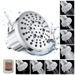 High-quality multifunctional water filter shower head with 10-stage filtration system, designed for improved water quality and shower experience.